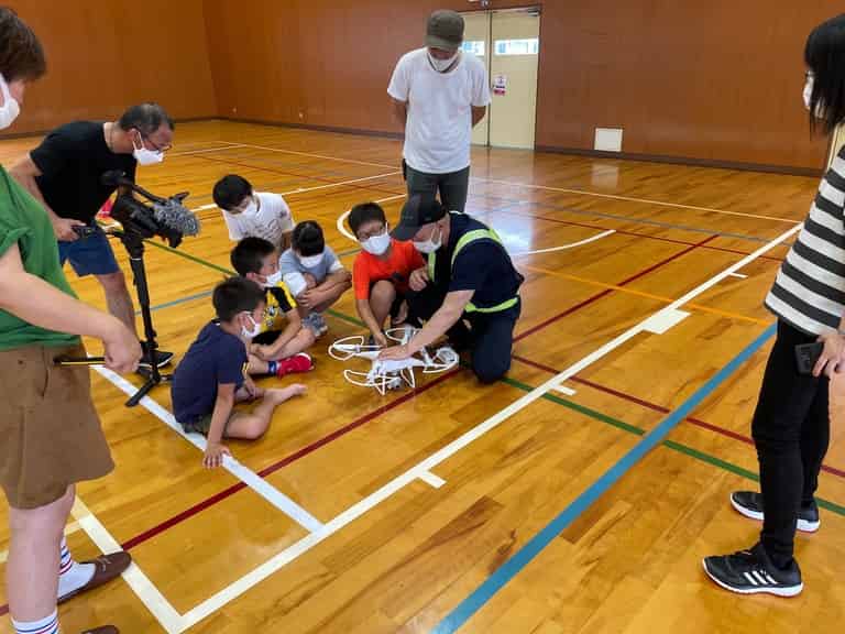 こどもドローン体験教室@雲南市加茂B&G海洋センター体育館