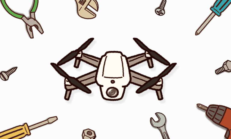 ドローンと工具
